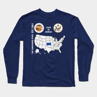 State of Kansas Long Sleeve T-Shirt